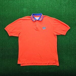Florida Gators Polo Shirt Mens Large Orange Short Sleeve College Football Sports